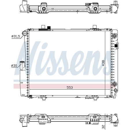 Nissen Nissens Radiator, 62582A 62582A
